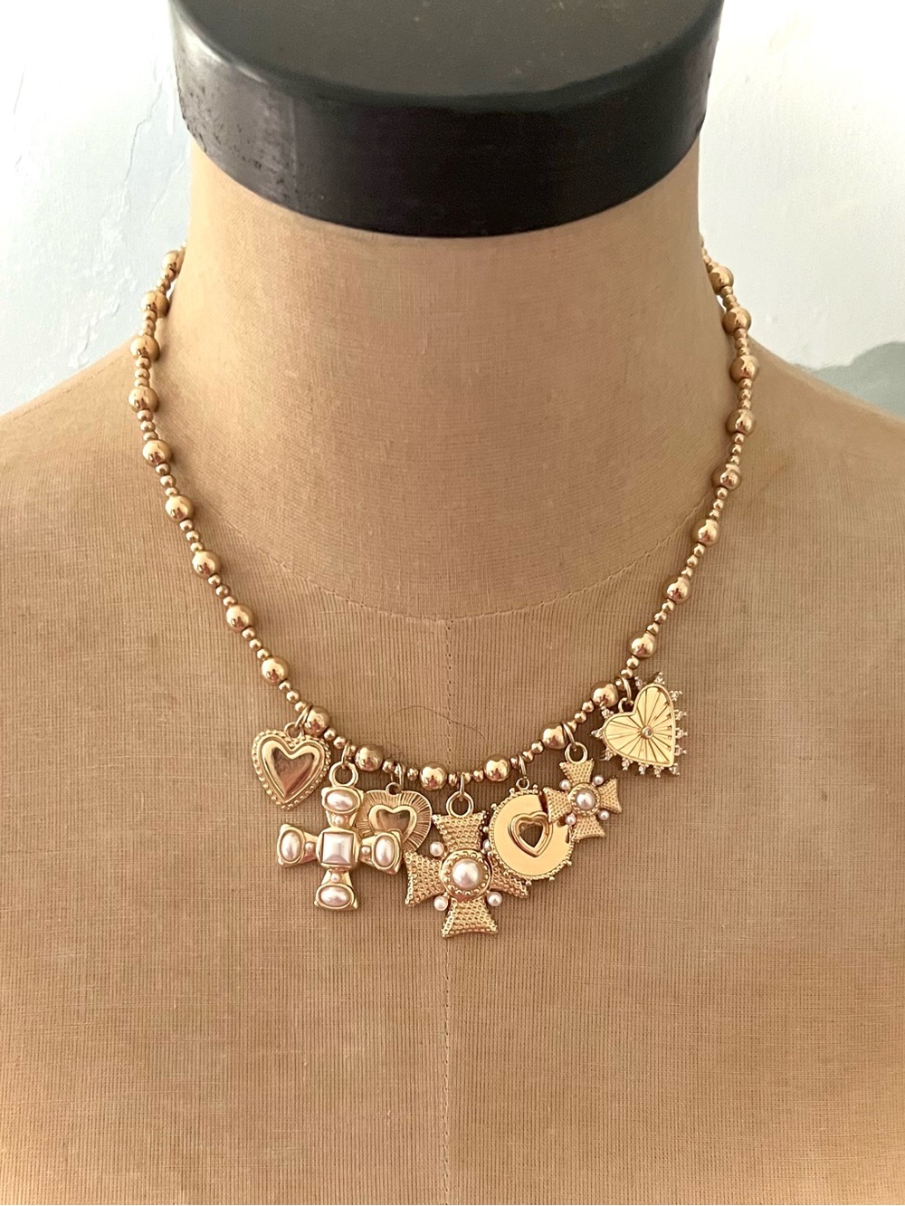 NWOT Gold tone Charm Necklace